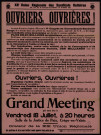 Ouvriers, ouvrières : grand meeting