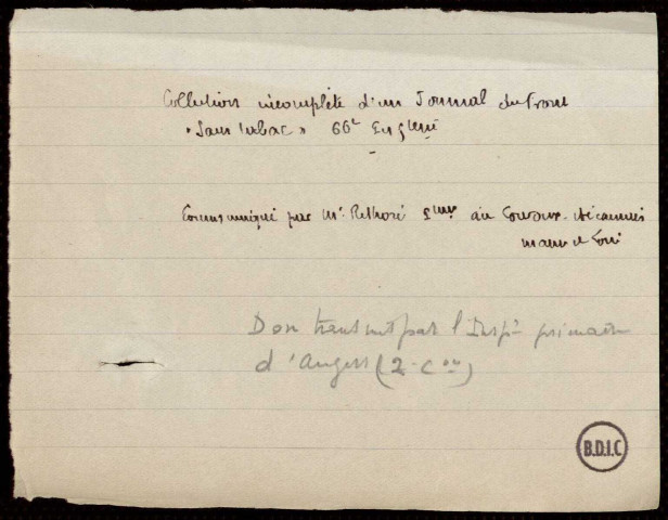 Sans tabac : n° 27, Sous-Titre : Organe aimablement rosse