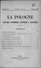La Pologne politique, économique, littéraire et artistique (1922, n°1 - n°24)