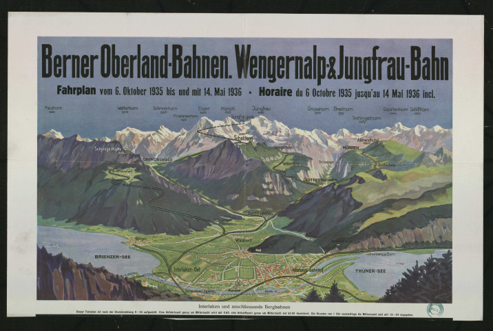 Berner Oberland-Bahnen. Wengernalp et Jungfrau Bahn