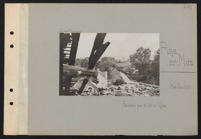 Roye-sur-Matz. Panorama pris du toit de l'église