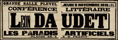 Léon Daudet : les paradis artificiels