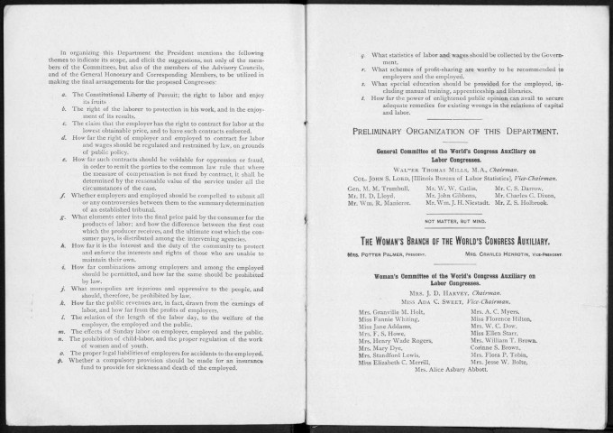 Dossier. Questions sociales, 1893-1939