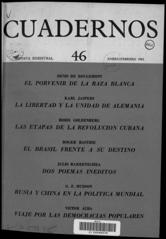 Cuadernos del Congreso por la libertad de la cultura (1961 : n° 46-55)