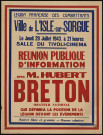 Réunion publique d'information avec M. Hubert Breton