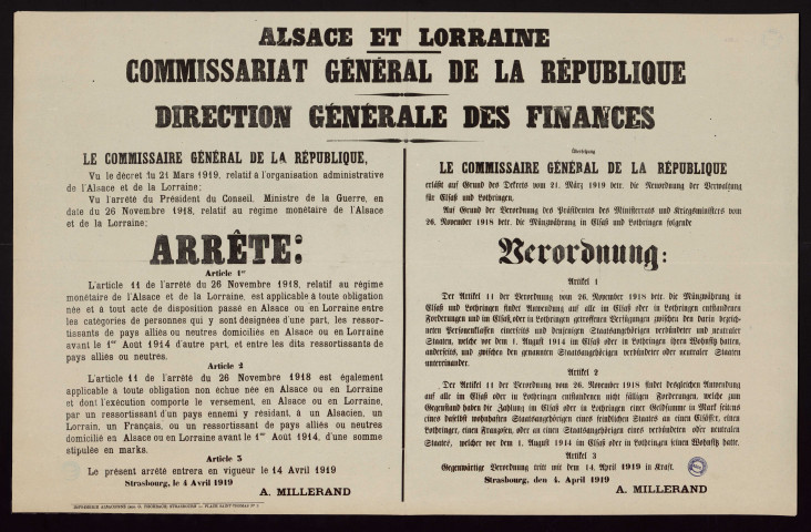 Régime monétaire de l'Alsace et de la Lorraine = Münzwährung in Elsass und Lothringen