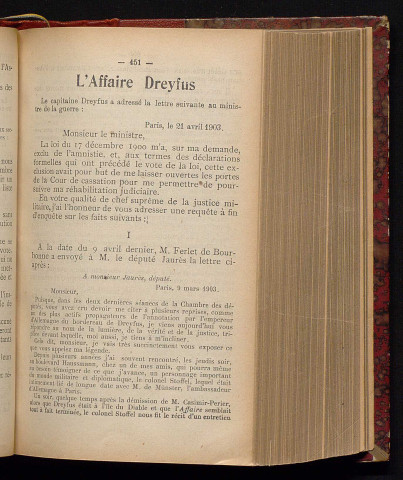 Mai 1903 - Bulletin officiel de la Ligue des Droits de l'Homme