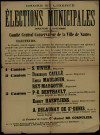 Élections Municipales : Comité Central Conservateur de la Ville de Nantes