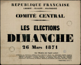 Les élections Dimanche 26 Mars 1871