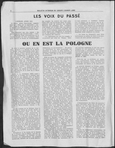 Bulletin Intérieur du Groupe "L'Europe Libre" (1946: n°1 - n°12)