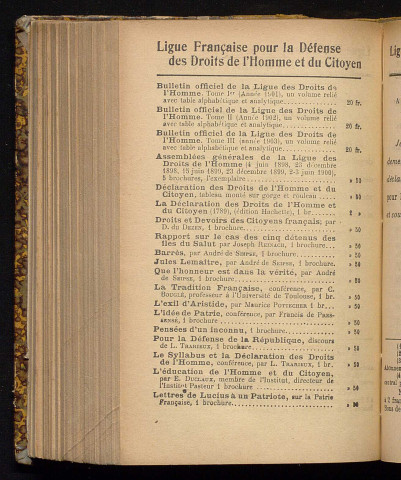 Décembre 1904 - Bulletin officiel de la Ligue des Droits de l'Homme