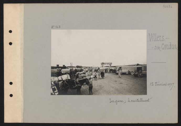 Villiers-sur-Coudun. La gare ; le ravitaillement
