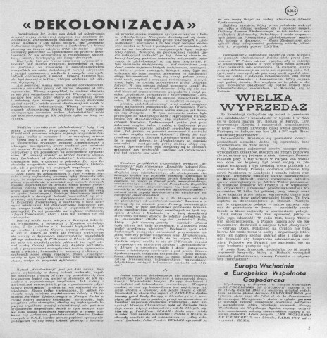 Polska w Europie (1964 ; n°1-12)  Autre titre : La Pologne en Europe