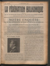 Novembre 1926 - La Fédération balkanique