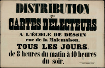 Distribution des cartes d'élécteurs