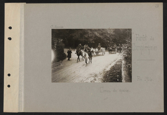 Forêt de Compiègne. Convoi de spahis