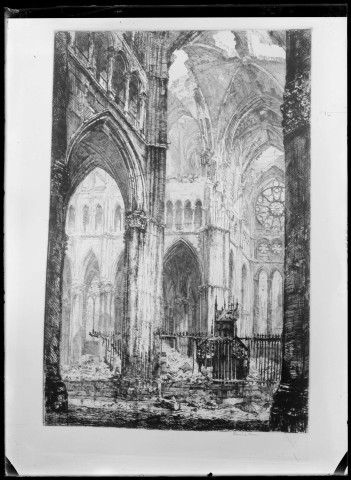 [Estampe représentant la cathédrale de Reims]