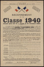 Recensement de la classe 1940