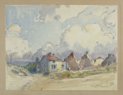 Ville en Woëvre, route de Braquis (Meuse). Mai 1915