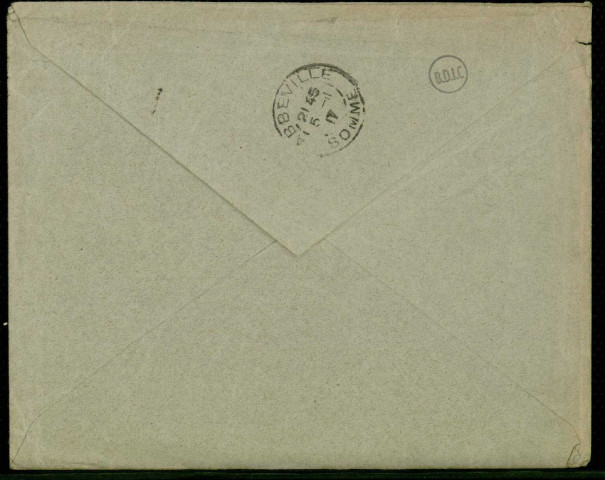 Une lettre adressée par le sergent R.Watel à M.Patin, principal du Collège d'Abbeville (Somme)