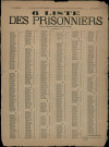 6e Liste des prisonniers Faits par l'Armée de Versailles