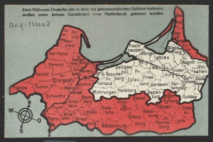 Guerre mondiale 1914-1918. Paix de Versailles. La province de Posnanie