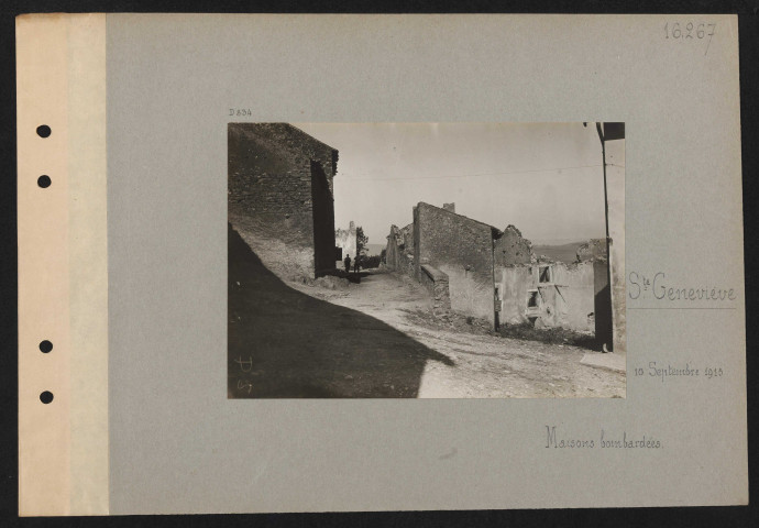Sainte-Geneviève. Maisons bombardées