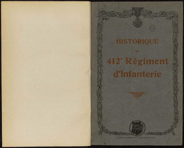 Historique du 412ème régiment d'infanterie