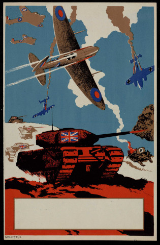 Tank et avions Anglais combattant l'ennemi