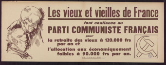 Les vieux et vieilles de France font confiance au parti communiste français pour la retraite... et l'allocation...