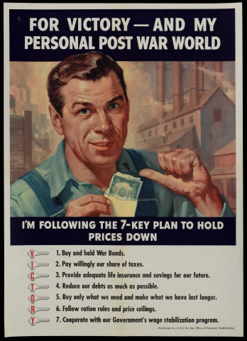 For victory - and my personal post war world : I'm following the 7-key plan to hold prices down