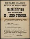 Reconstitution des contrôles de la Légion d'honneur