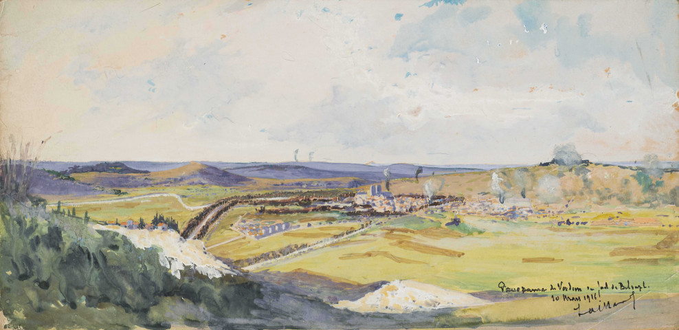 Panorama de Verdun, du fort de Belrupt, 10 mars 1916