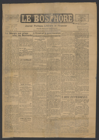 Mars 1921 - Le Bosphore