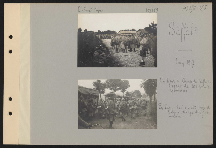 Saffais. Camp de Saffais. Départ de 800 permissionnaires