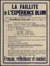 La faillite de l'expérience Blum