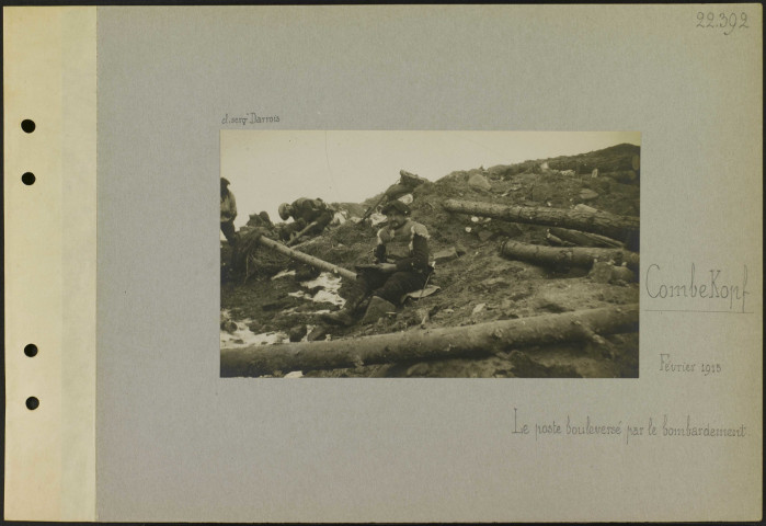 Combekopf. Le poste bouleversé par le bombardement