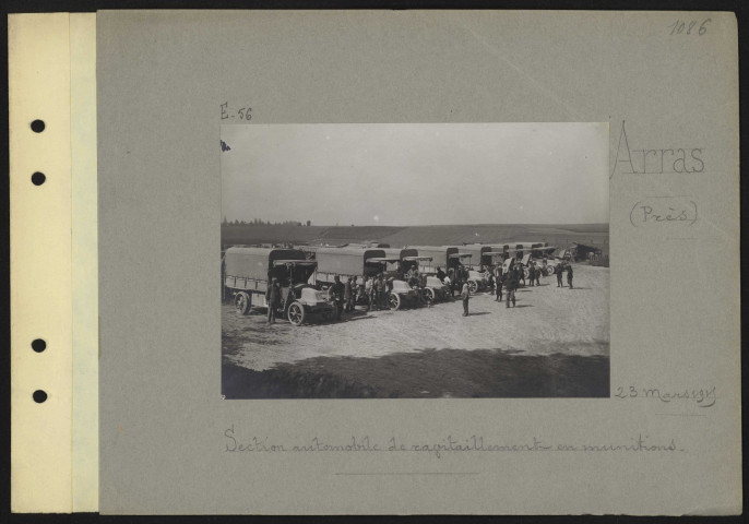 Arras (secteur de). Section automobile de ravitaillement en munitions