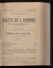 Octobre 1918 - Bulletin des Droits de l'Homme