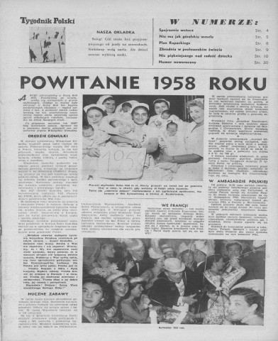 Tygodnik Polski (1958; n°1-51)  Autre titre : La semaine polonaise