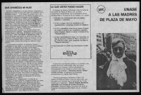 Peace Nobel price to the mothers of Plaza de Mayo, Suède, 198?. Sous-Titre : Fonds Argentine