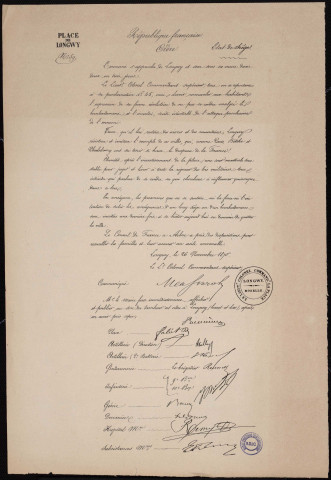 État de siège No 59 : Ordre