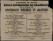 Conférences publiques et gratuites