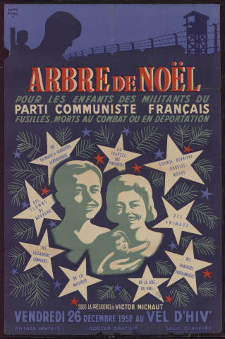 Arbre de Noël pour les enfants des militants du parti communiste français : fusillés, morts au combat ou en déportation