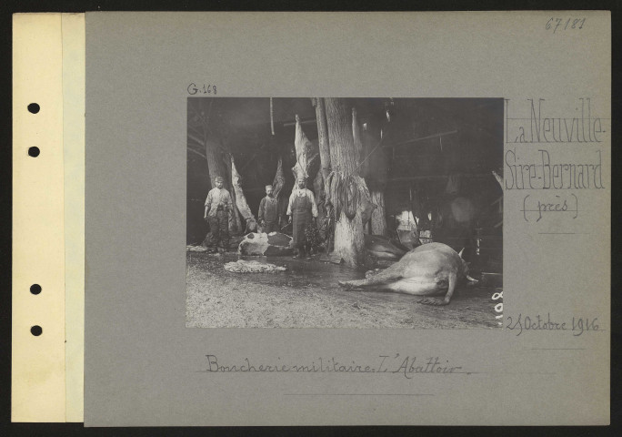 La Neuville-Sire-Bernard (près). Boucherie militaire : l'abattoir