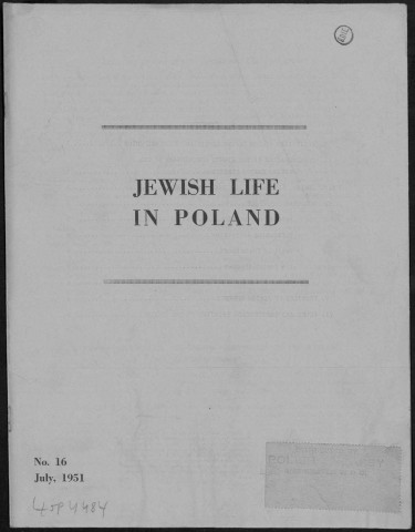 Jewish Life in Poland (1951, n°16)