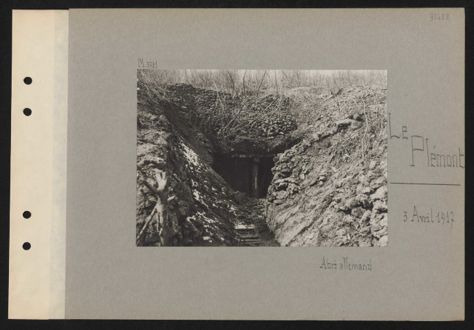 Le Plémont. Abri allemand