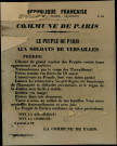 N°395. Le peuple de Paris aux soldats de Versailles L'heure du grand combat