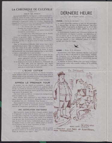 Le Tire-ligne. Organe des formations topographiques de la Ne armée