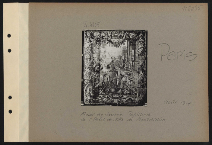 Paris. Musée du Louvre. Tapisserie de l'Hôtel de ville de Montdidier